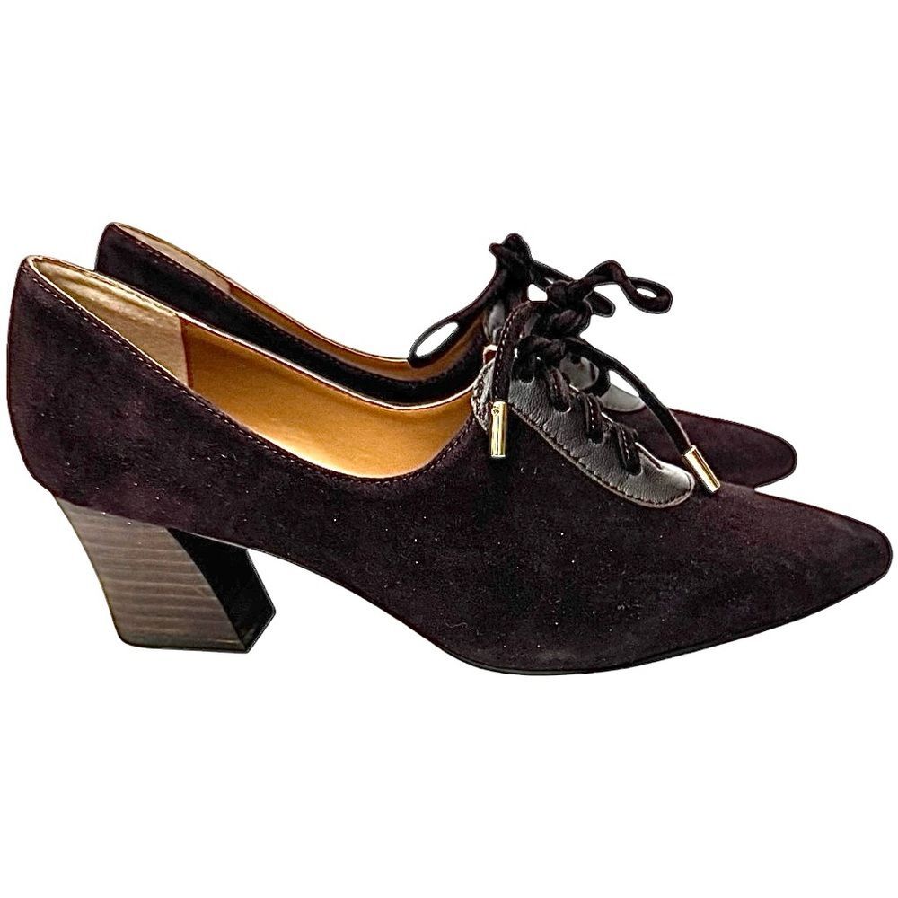 J. RENEE Ellam Brown Suede- Leather Women’s Granny Loafer Size 9 Medium New - Picture 3 of 8